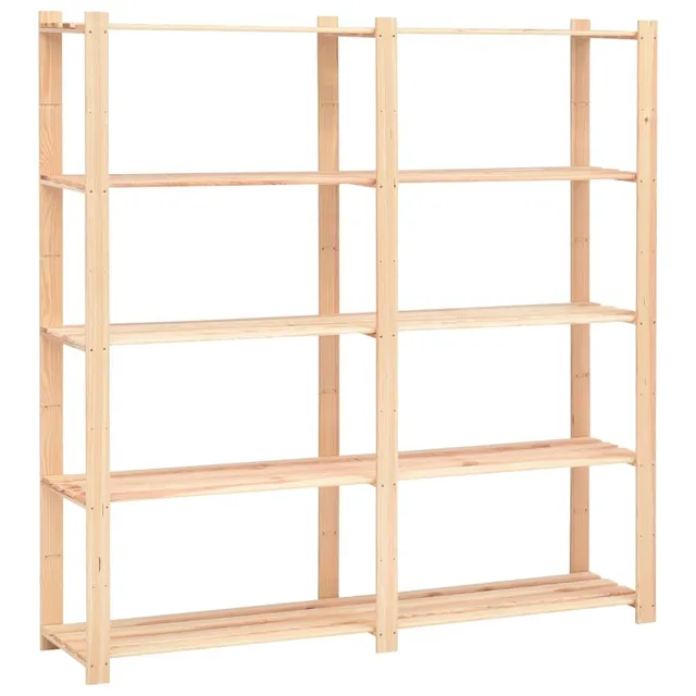vidaXL Lagerregal Kiefer Massiv 5 Böden 170x38x170cm 500kg