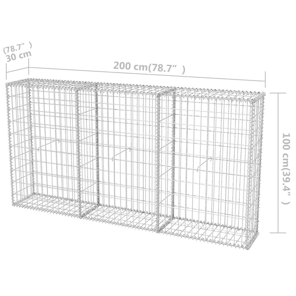 vidaXL Heim & Garten Gabionenkorb Stahl 200x30x100 cm kaufen