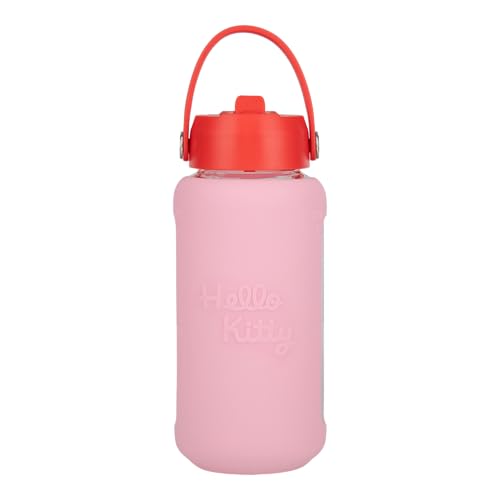 Paladone Hello Kitty Trinkflasche Glas 800 ml Pink