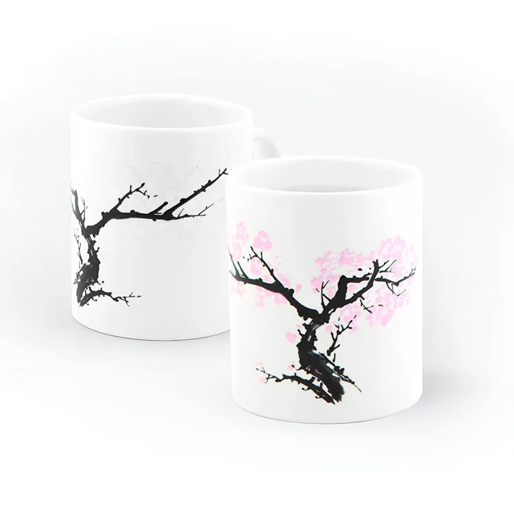 Kikkerland Blossom Morph Mug Zaubertasse Porzellan Aprikosblüte