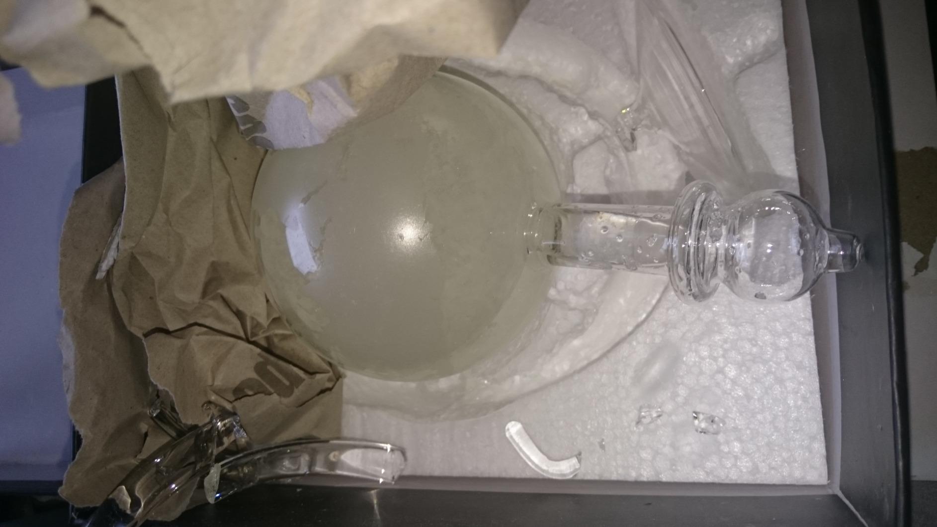 Mikamax Lifestyle Sturmkugel Glas groß mit Holzsockel 19 cm