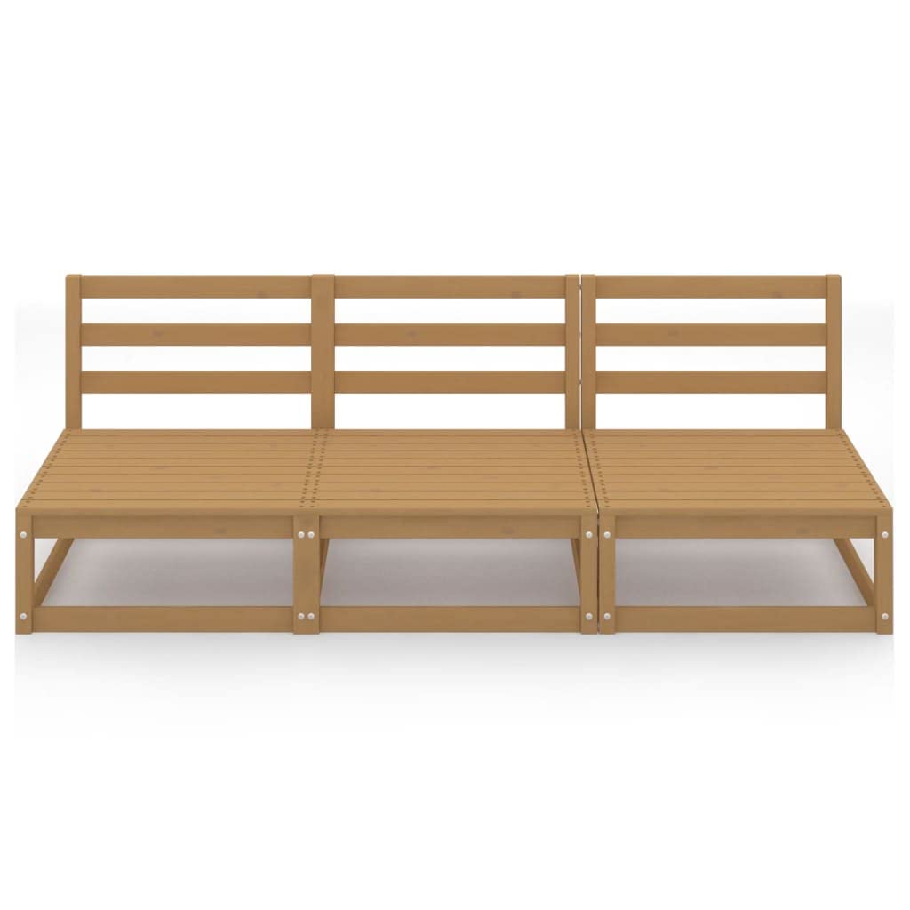 vidaXL Heim & Garten Gartensofa 3-Sitzer Honigbraun Kiefernholz