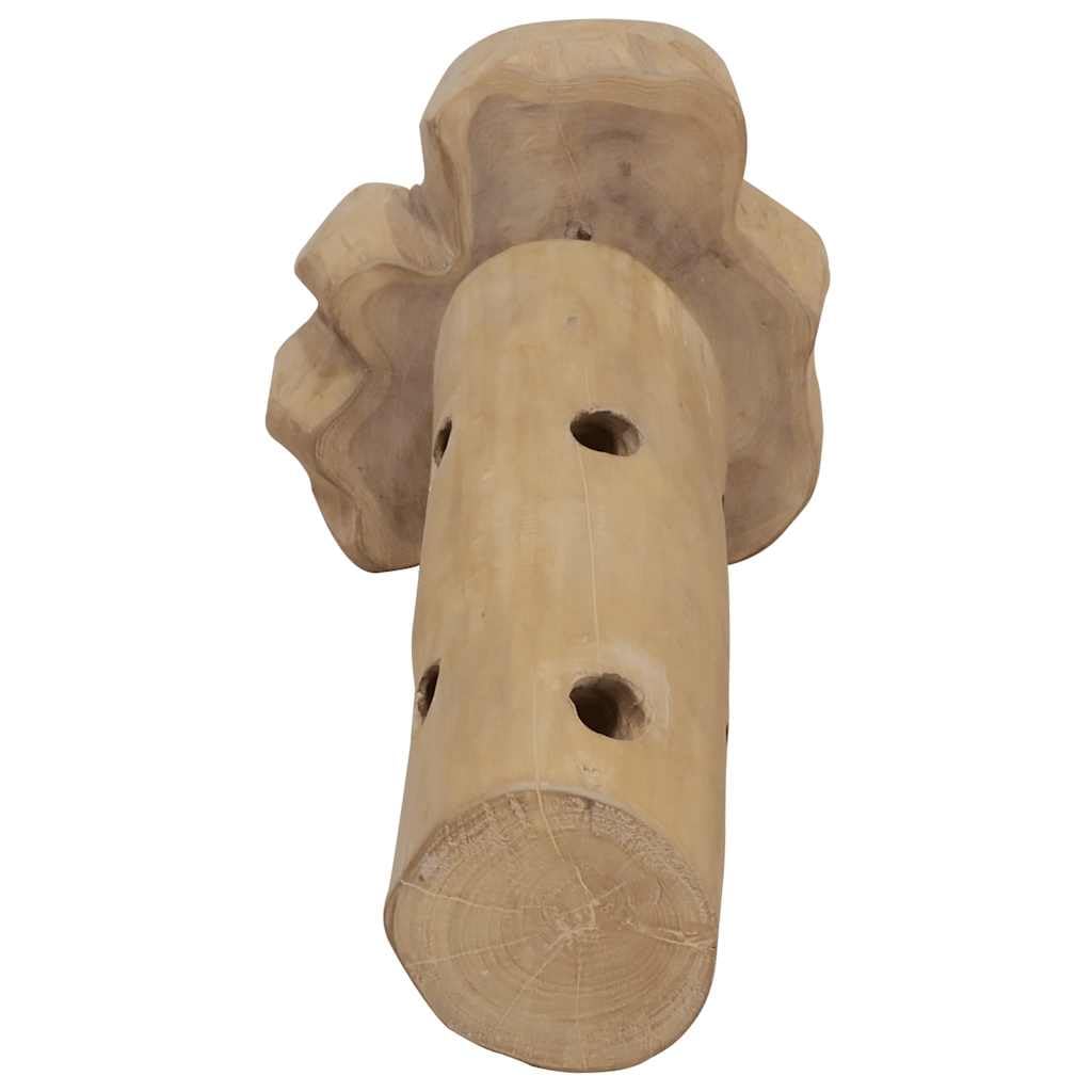 vidaXL Weinständer 8 Flaschen 40x30x80cm Teak Holz Eisen