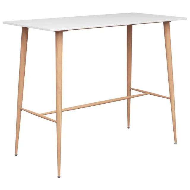 vidaXL Bartisch Bartresen Stehtisch Weiß 120x60x105cm MDF