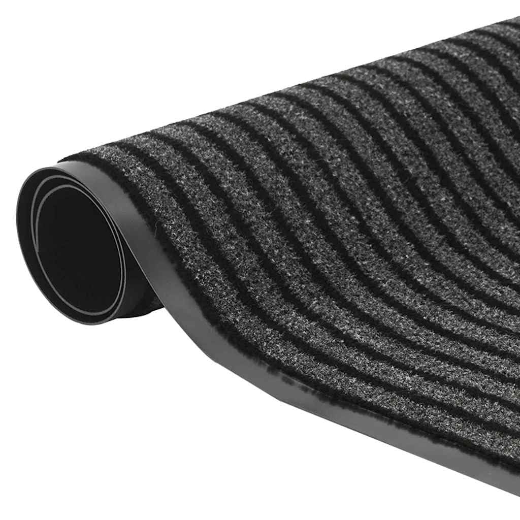 vidaXL Fußmatte 60x90 cm Polypropylen schwarz rechteckig