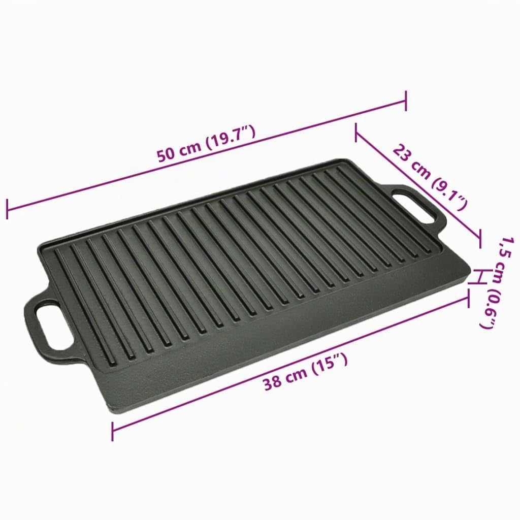 vidaXL Heim & Garten Grillplatte Gusseisen 50x23 cm