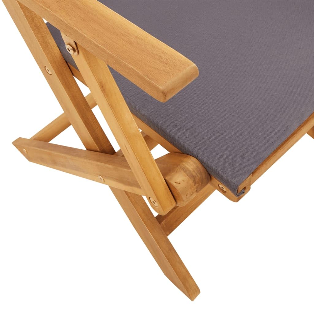 vidaXL Bistro-Set Anthrazit 3-tlg Akazie 60x60 cm klappbar