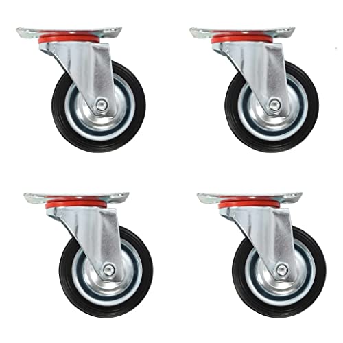vidaXL Wirtschaft & Industrie Lenkrollen 75 mm 32 Stk. Gummi 50 kg