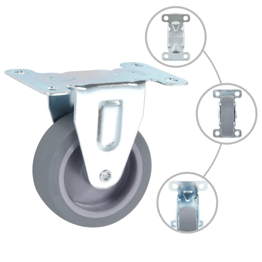 vidaXL Bockrollen 75 mm Transportrollen 16 Stück Schwerlast