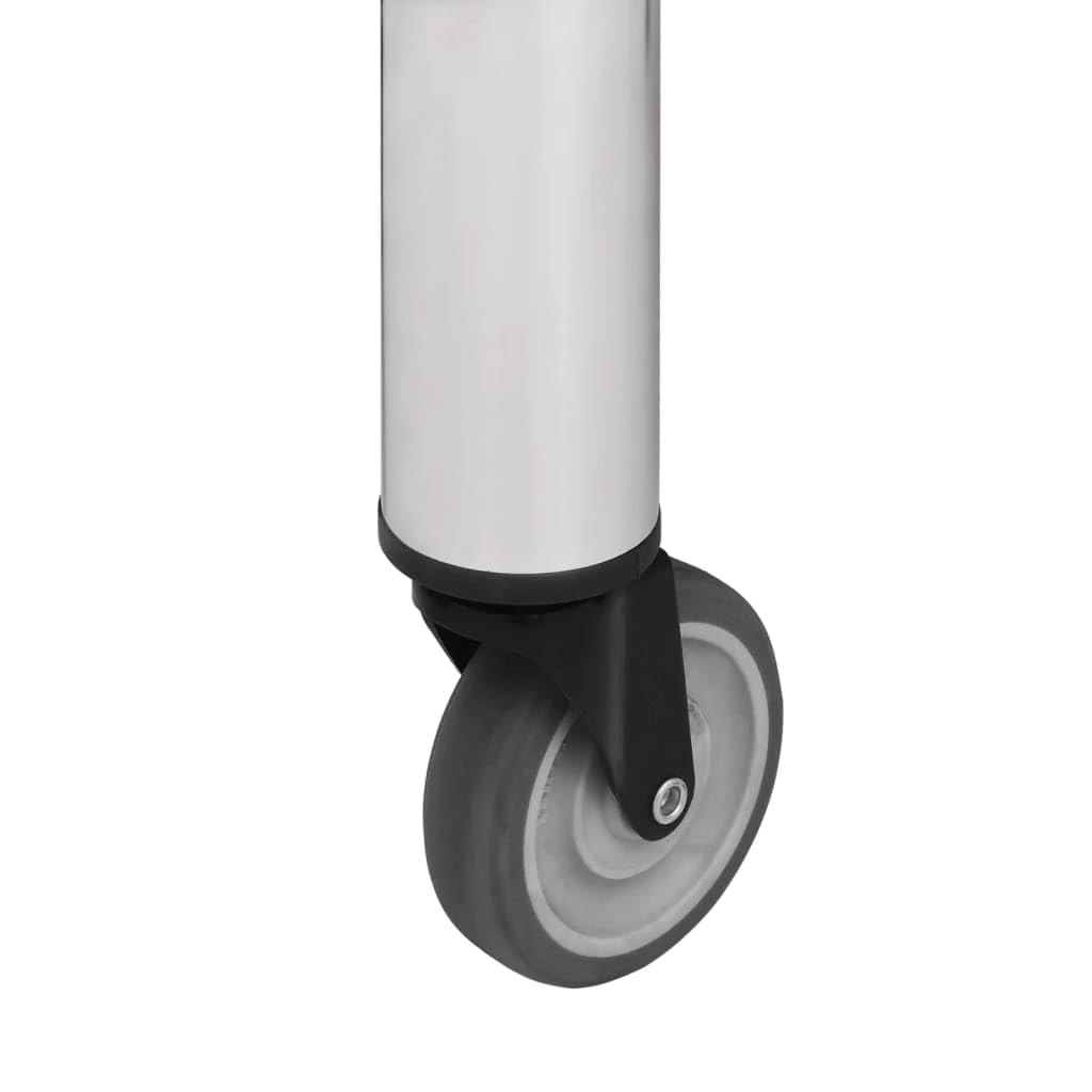 vidaXL Arbeitstisch Rollen Edelstahltisch 100x60x85 cm Silber