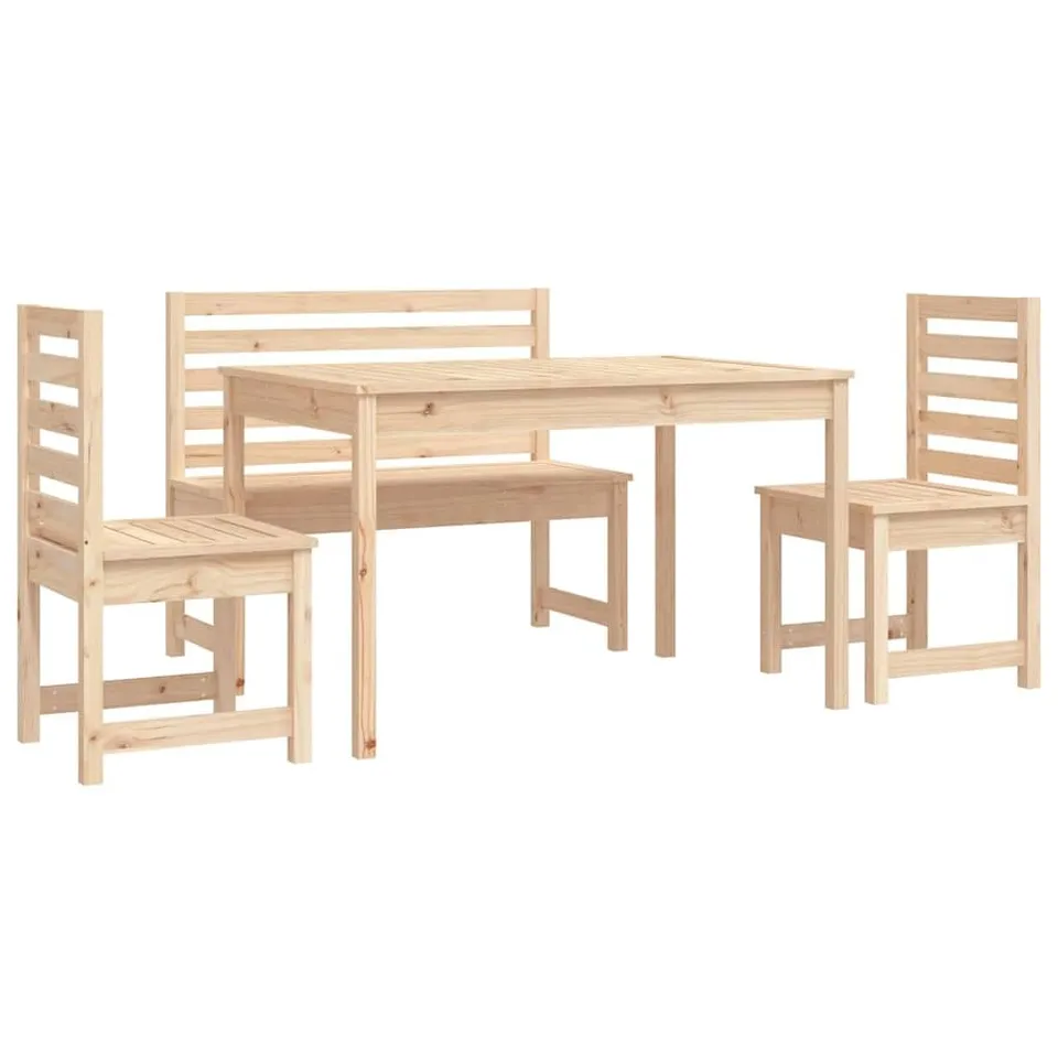 vidaXL Essgruppe 4-TLG. Kiefer Massivholz Garten