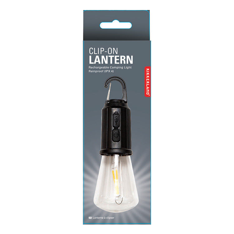 Kikkerland Tools & Wellness Clip-On Laterne USB Regenfest