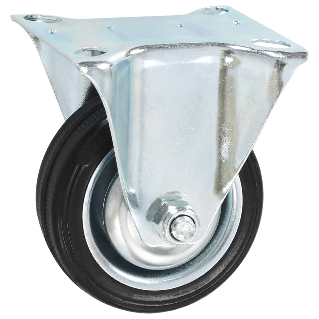 vidaXL Bockrollen 75 mm Möbelrollen 12 Stück Gummi 50 kg