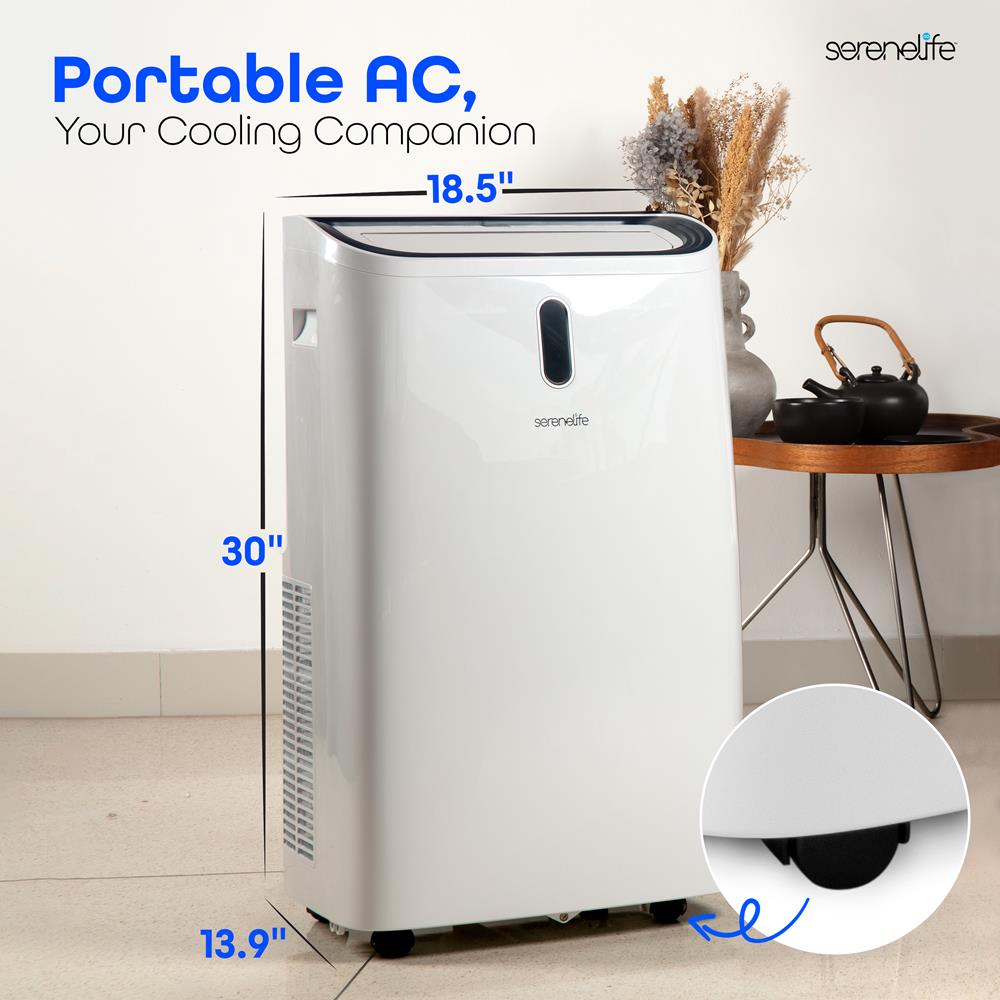 Serenelife Portable AC 12000 BTU Klimagerät Weiß Entfeuchter