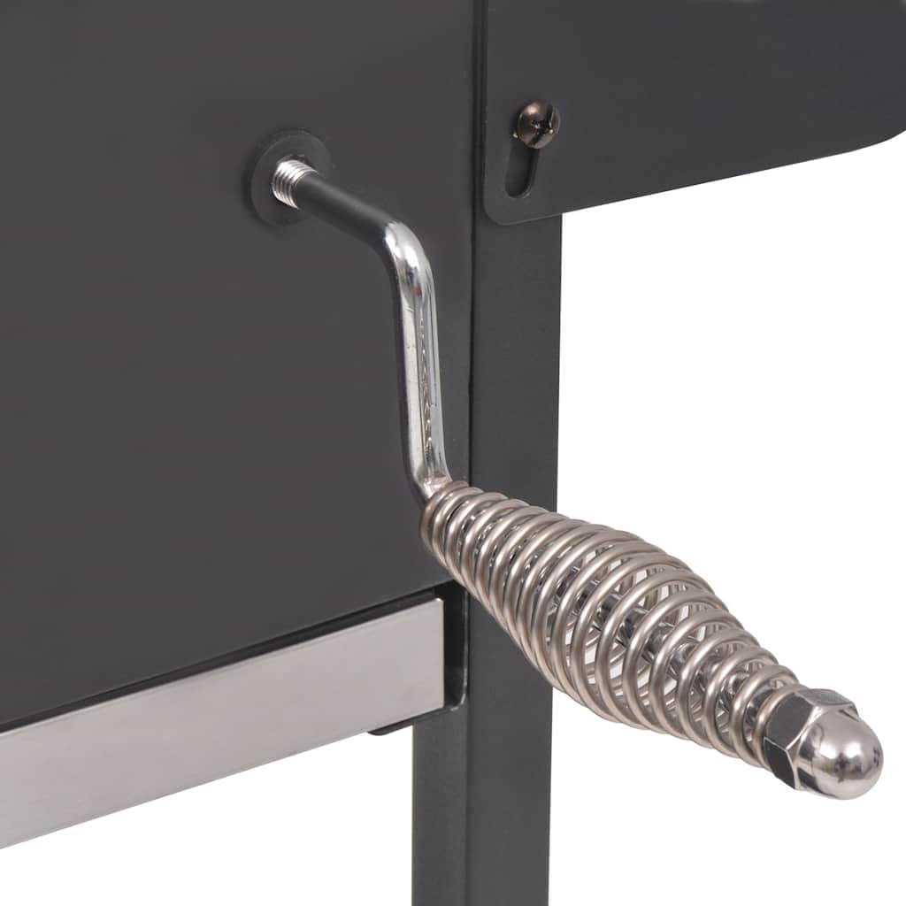 vidaXL Heim & Garten Holzkohlegrill Smoker Schwarz Ablage