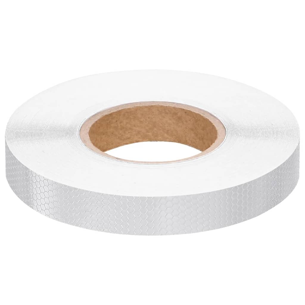 vidaXL Heim & Garten Reflektorband Weiß 2,5cmx50m PVC