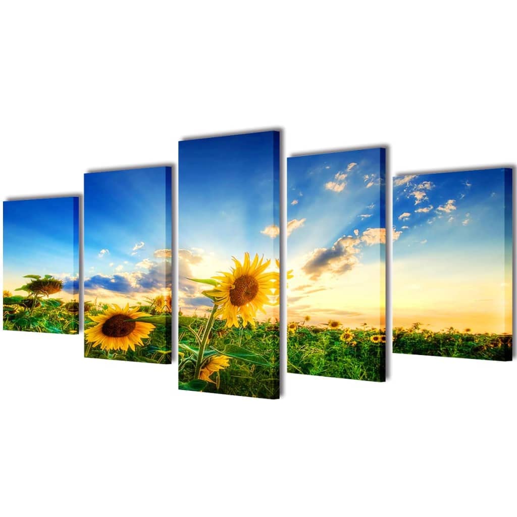 vidaXL Bilder Set Monochromes New York 100x50cm 5-teilig