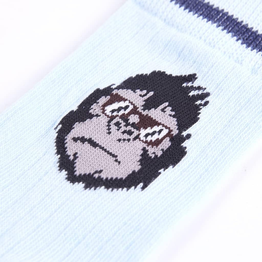 vidaXL Kindersocken Baumwolle Gr. 26-29 Hellblau Gorilla Streifen