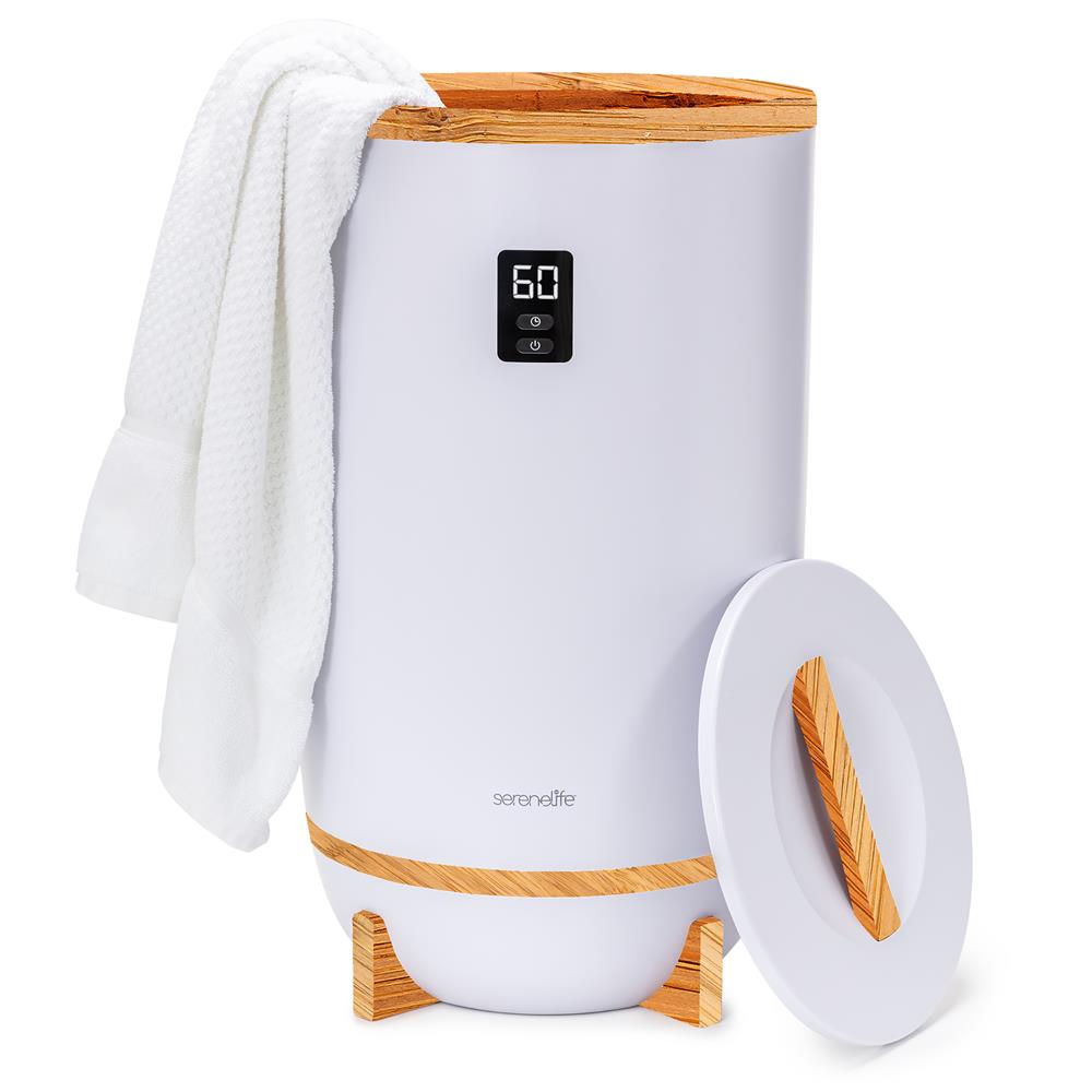 Serenelife Towel Warmers Handtuchwärmer weiß 2 Handtücher Timer