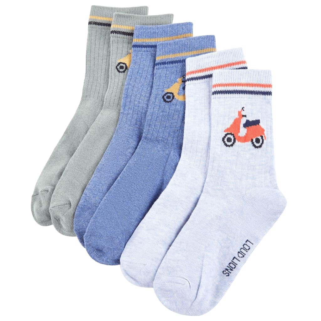 vidaXL Baby & Kleinkind Kindersocken Moped 26-29 5 Paar Baumwolle