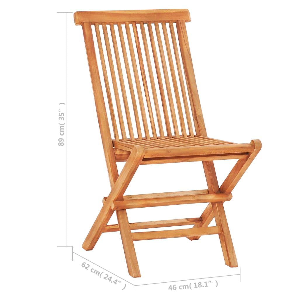 vidaXL Bistro-Set 3-tlg Teakholz Anthrazit klappbar mit Kissen