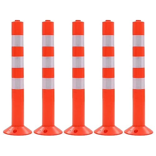 vidaXL Verkehrspoller Leitpoller 75 cm 5 Stück Kunststoff