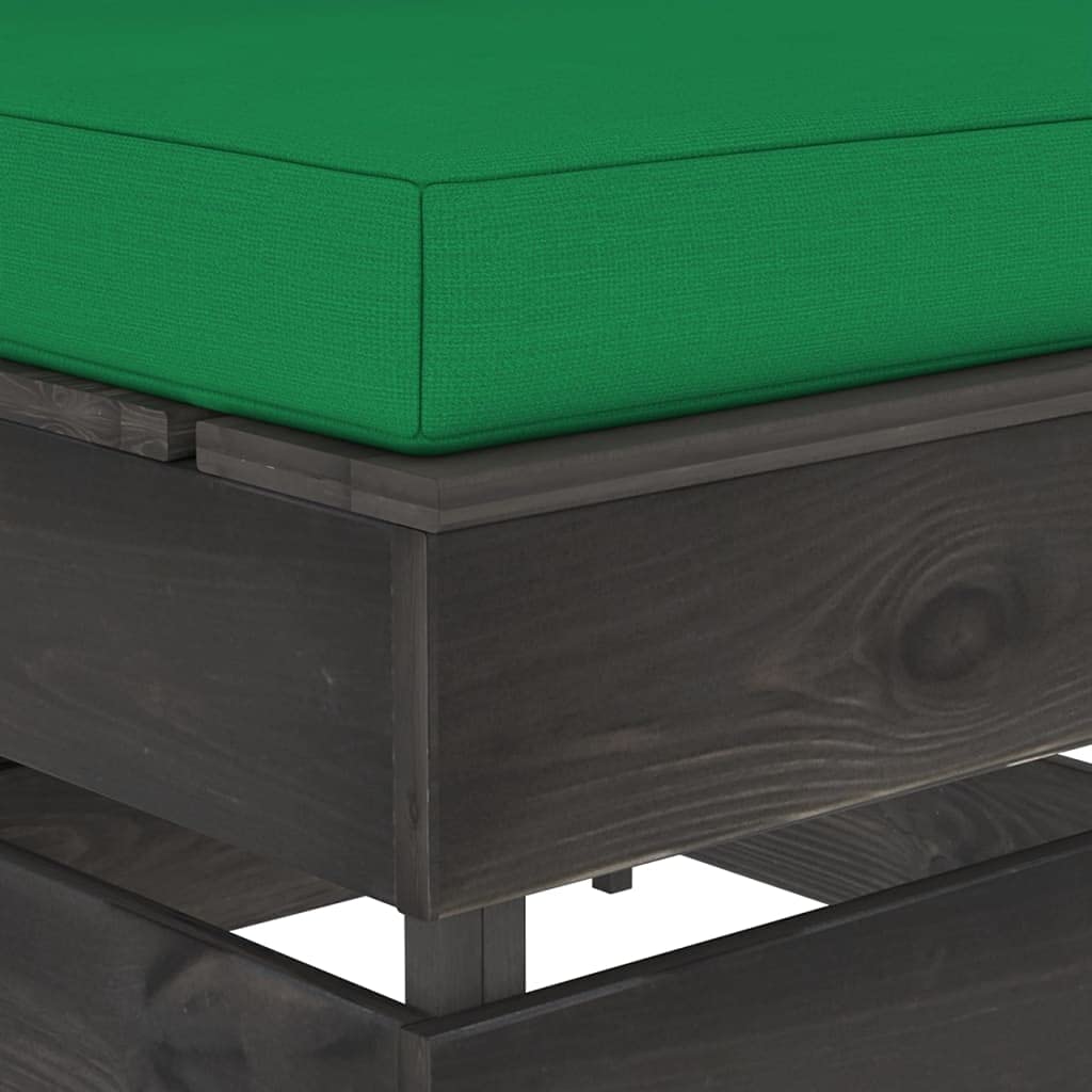 vidaXL Möbel Mittelsofa Palettensofa grün-grau Kiefer imprägniert