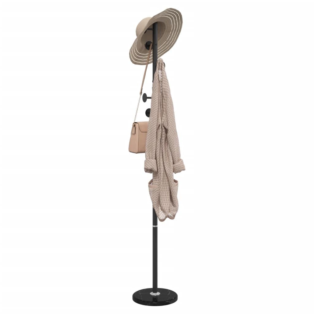 vidaXL Möbel Garderobenständer schwarz 176 cm Eisen