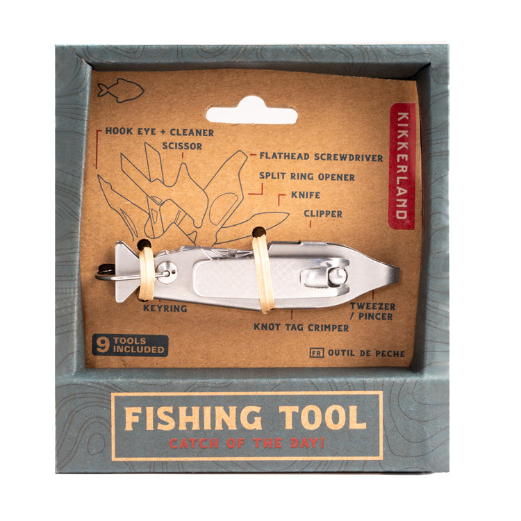 Kikkerland Tools Fishing Tool Multitool 9 Funktionen Edelstahl