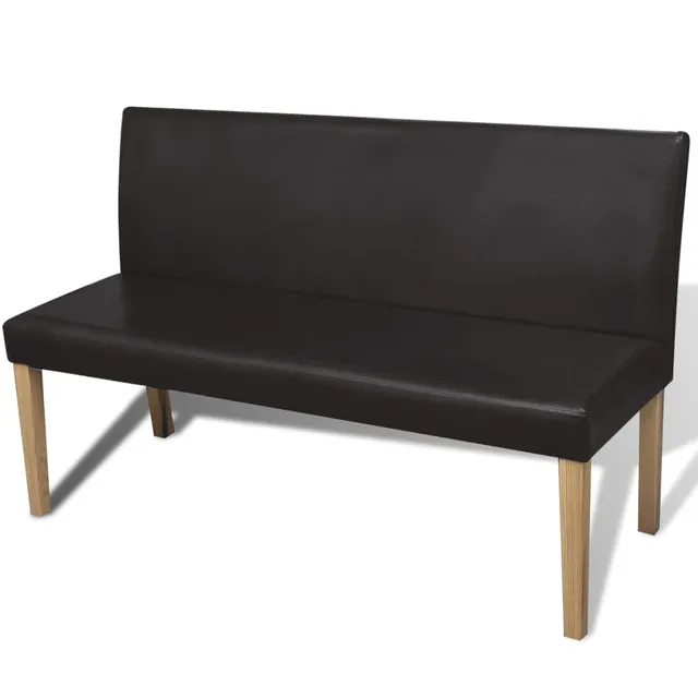 vidaXL Möbel Sitzbank 139,5 cm Dunkelbraun Kunstleder