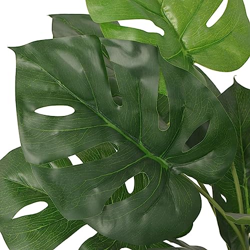 vidaXL Monstera Kunstpflanze Grün 45 cm Topf Fensterblatt