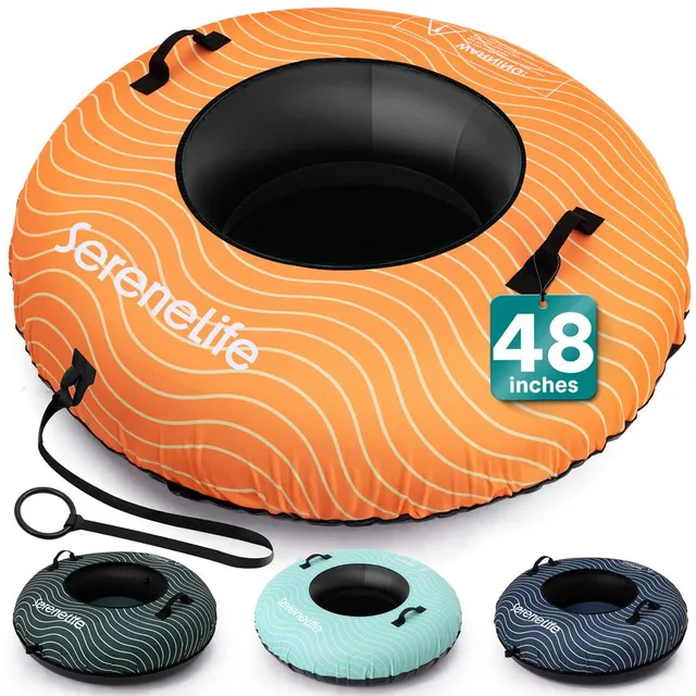 Serenelife Snow Tube 48 Zoll Schneereifen orange aufblasbar