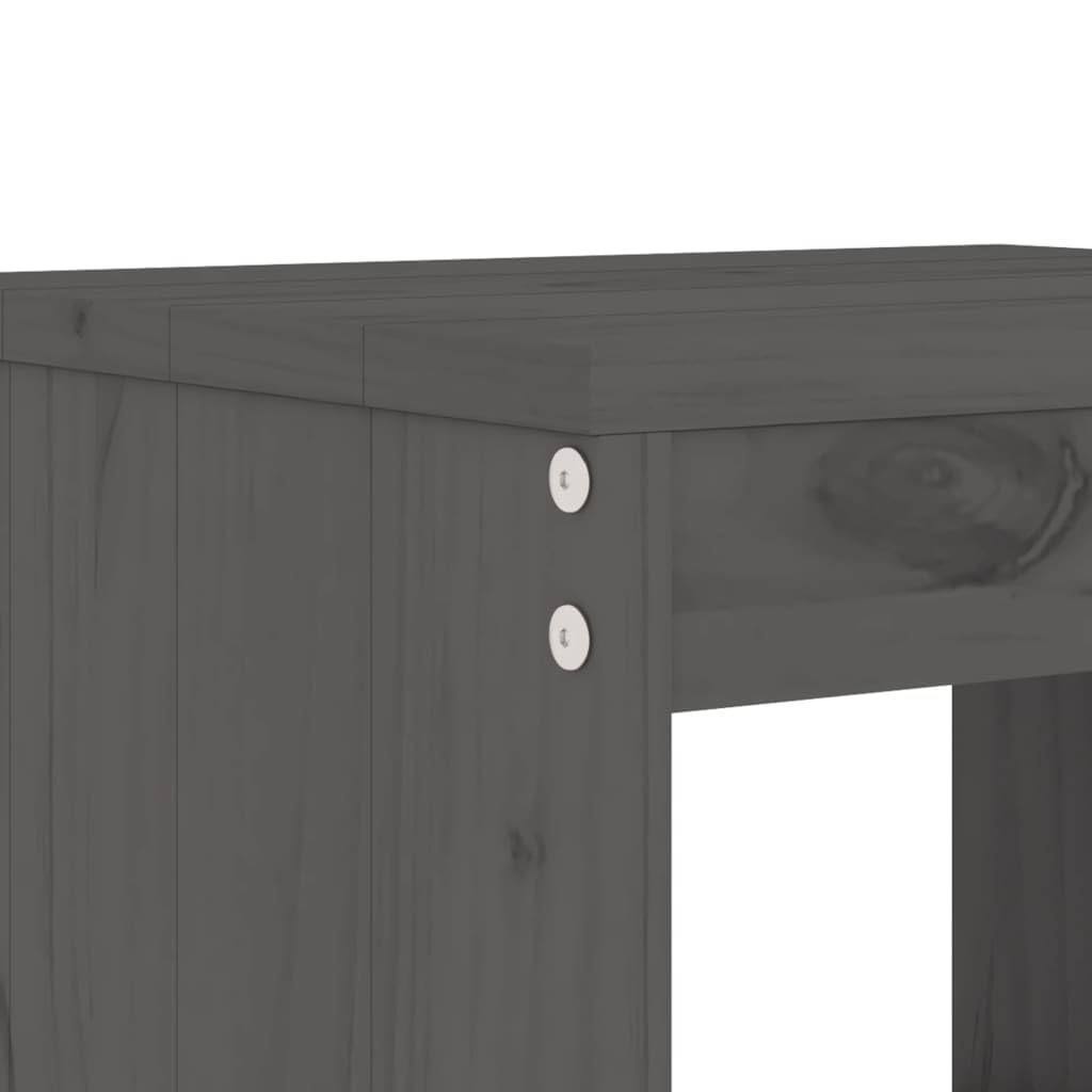vidaXL Heim & Garten 5-tlg. Gartenbar-Set Holz Grau ohne Lehne