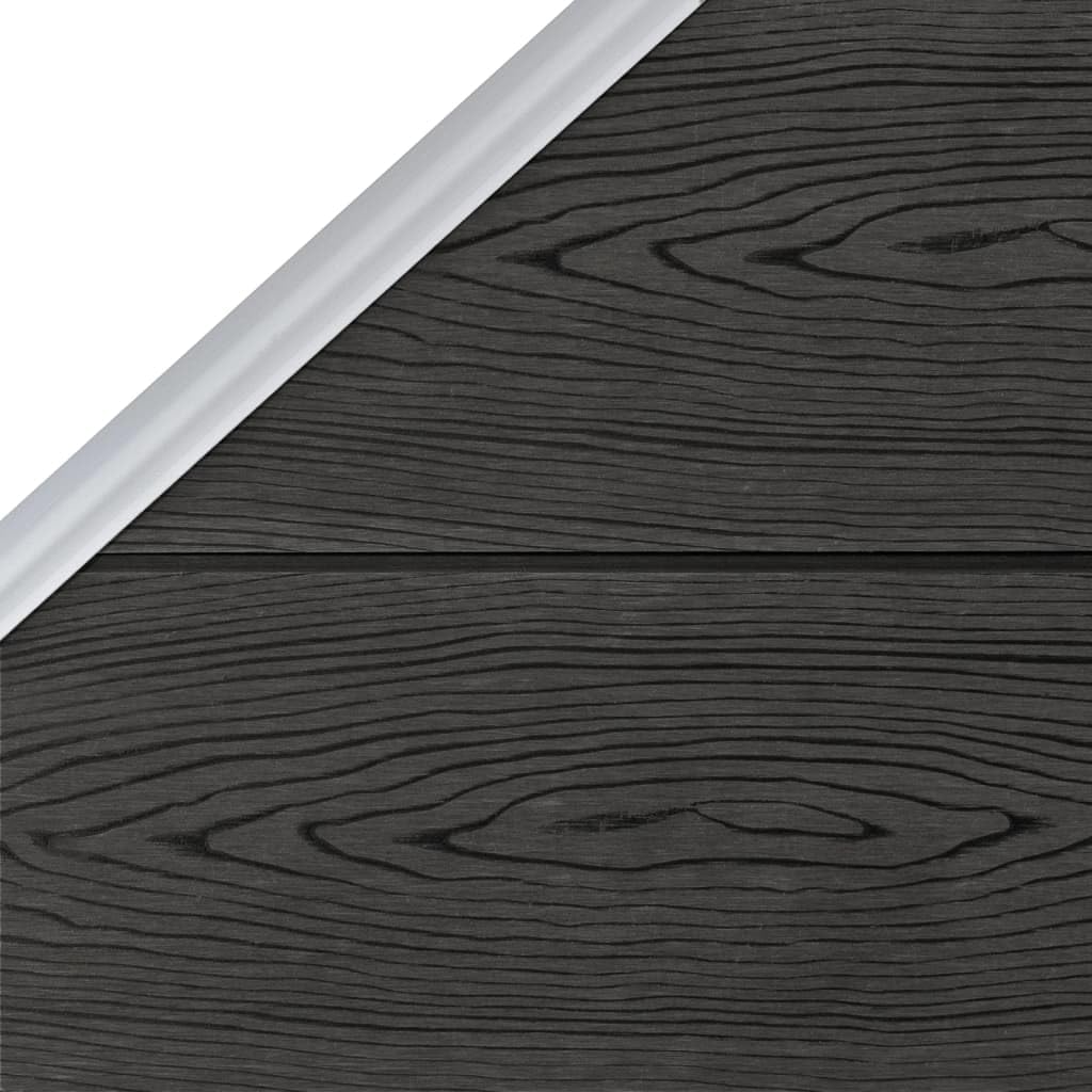 vidaXL Heim & Garten Zaunelement WPC Grau Sichtschutz