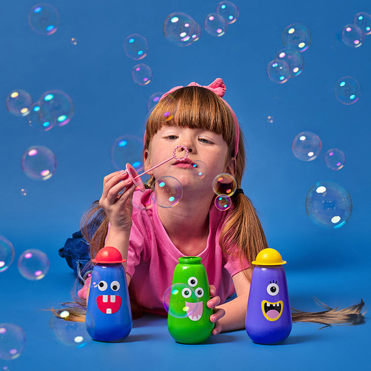 Kikkerland Kidoki Monster Bubbles Seifenblasen Zufallsfarbe
