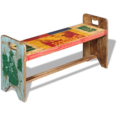 vidaXL Sitzbank Cola Altholz 100x30x50 cm recycelt