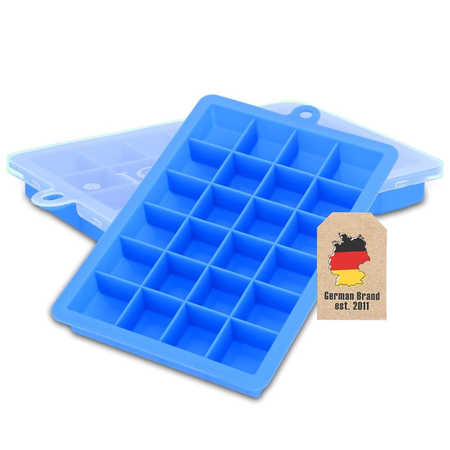 Intirilife Eiswürfelform Silikon Schwarz 2er Set 24 Fächer