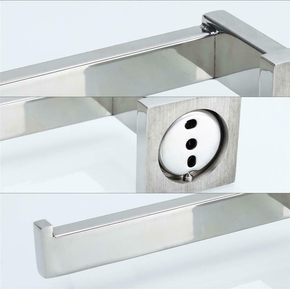 Intirilife Toilettenpapierhalter Silber Edelstahl zum Bohren