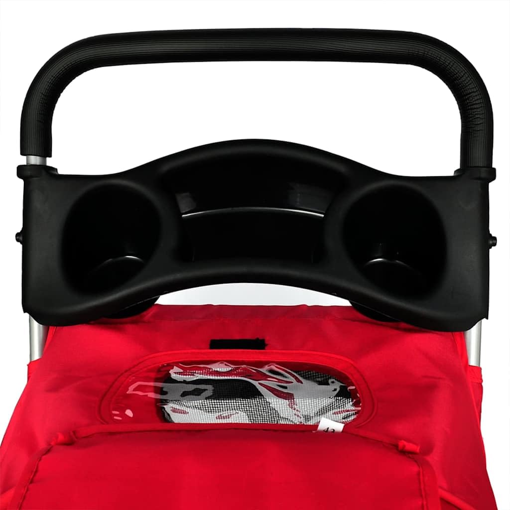 vidaXL Hundewagen Hundebuggy Buggy Rot faltbar
