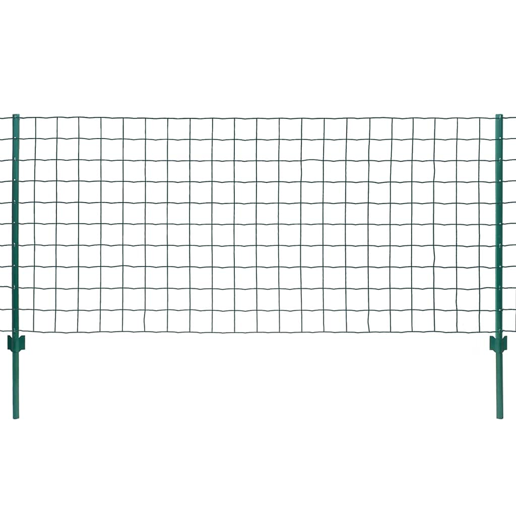 vidaXL Heim & Garten Metallzaun 20x0,8 m Grün