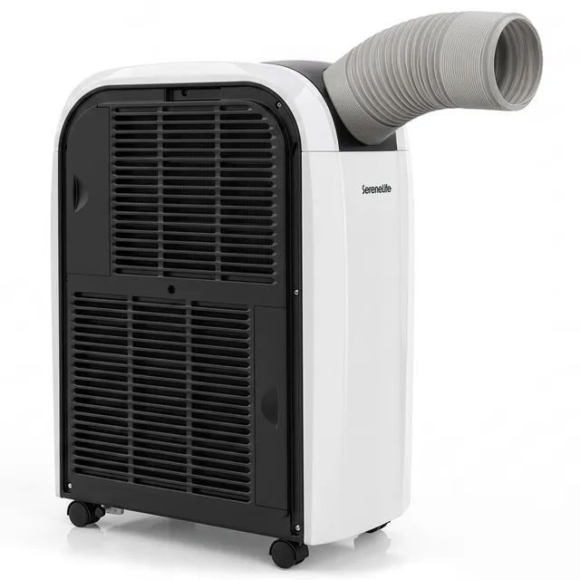 Serenelife Portable AC Spot Cooler Klimagerät 12000 BTU Grau WLAN
