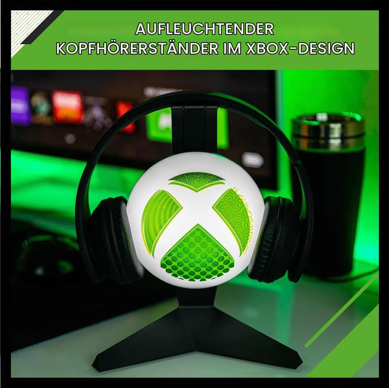 Paladone Lighting Xbox Headset-Ständer Licht USB grün