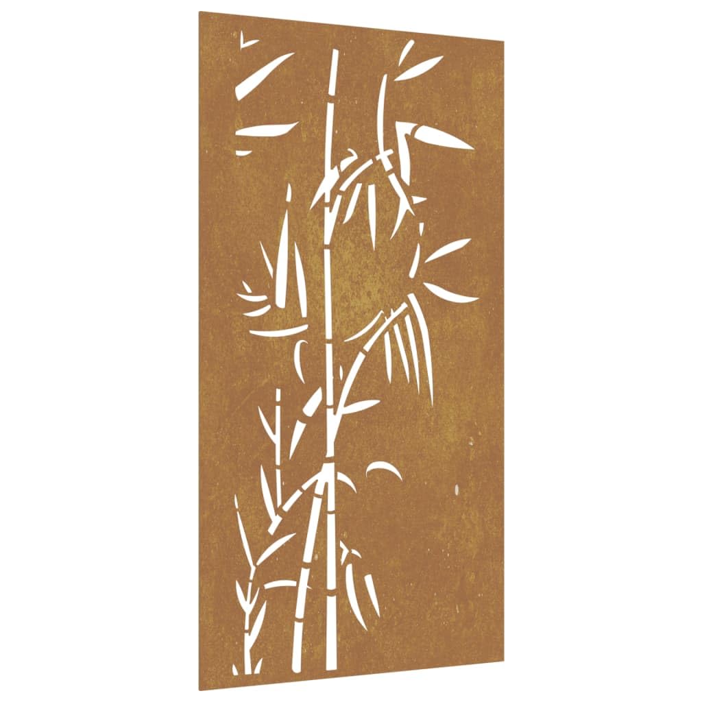 vidaXL Wanddeko Cortenstahl Bambus 105x55 cm Rost