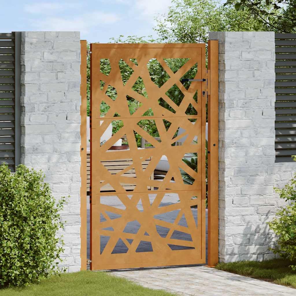 vidaXL Heim & Garten Gartentor 100x150 cm Cortenstahl Braun