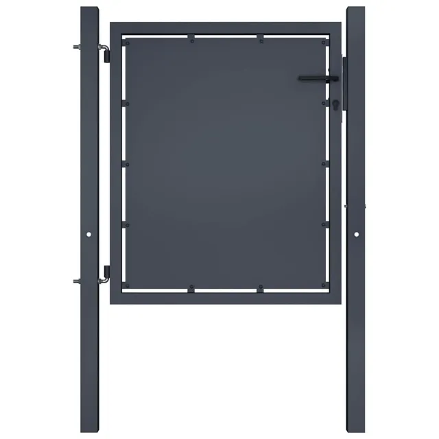 vidaXL Gartentor Stahl 100x100 cm Anthrazit mit Schloss