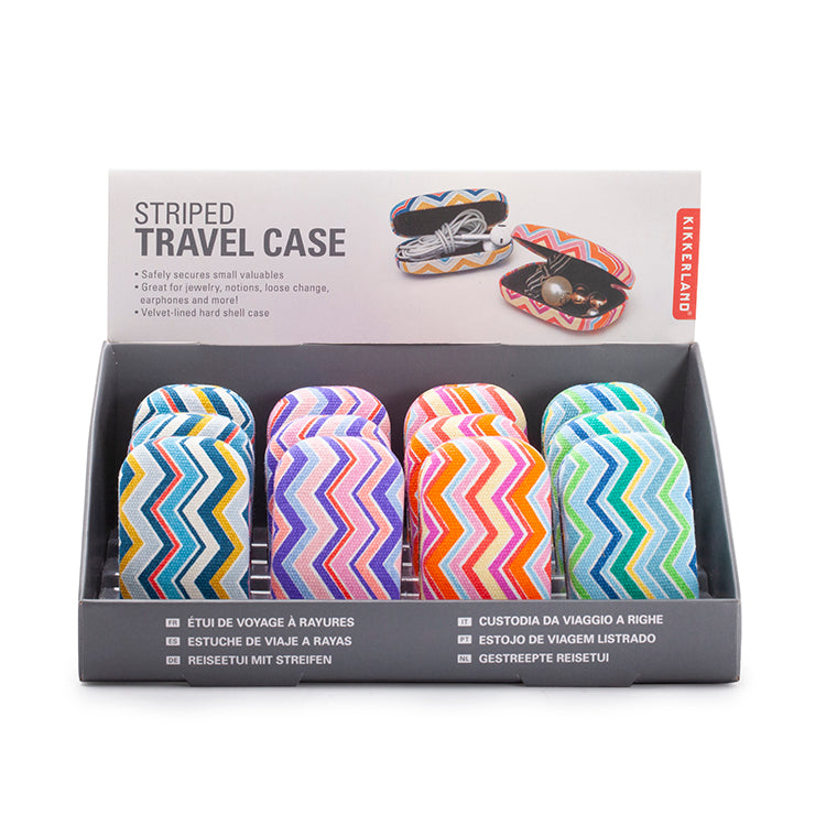Kikkerland On-The-Go Striped Reiseetui mit Samt