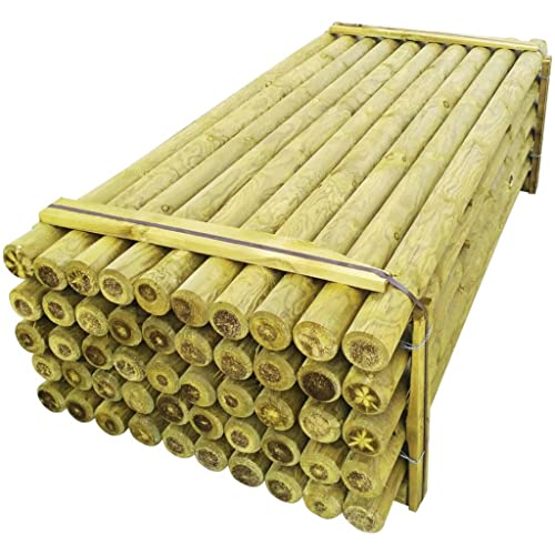 vidaXL Zaunpfosten Kiefer 10x240cm 50 Stück grün imprägniert
