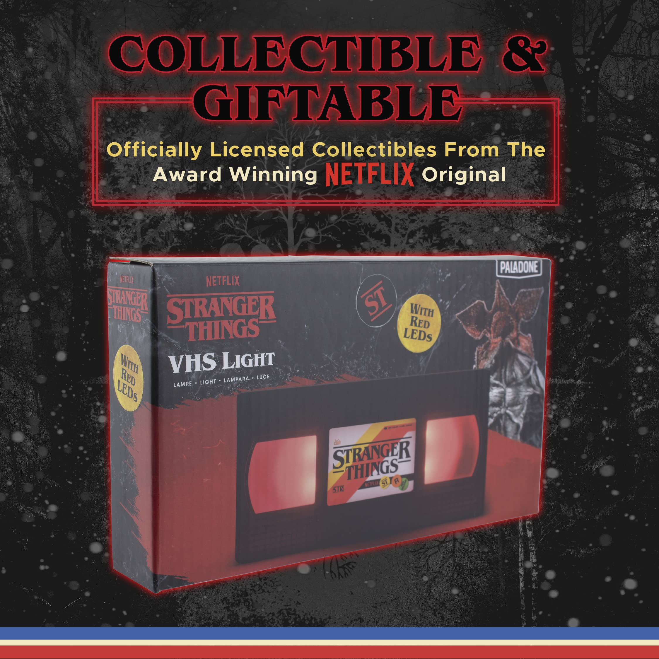 Paladone Stranger Things VHS Logo Light Lampe rot