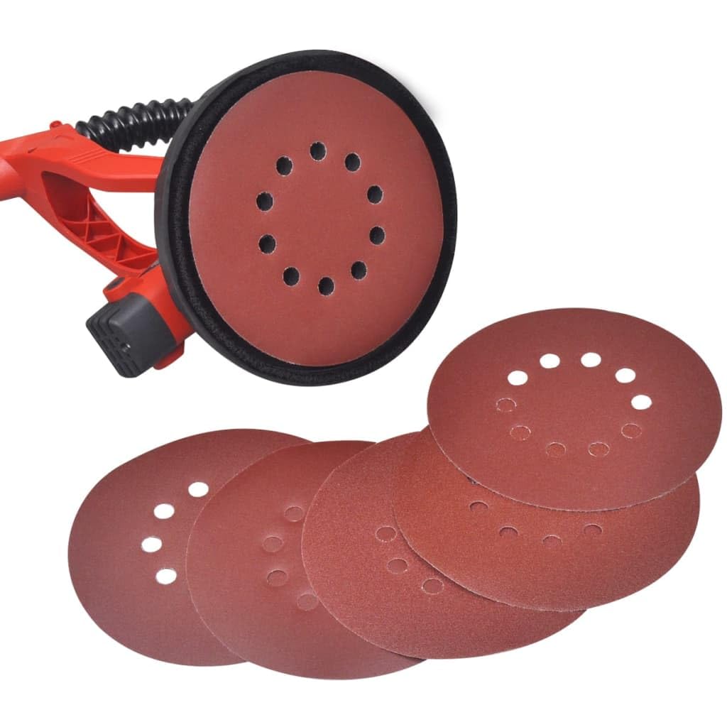 vidaXL Trockenbauschleifer Rot 750 W Deckenschleifer Teleskop