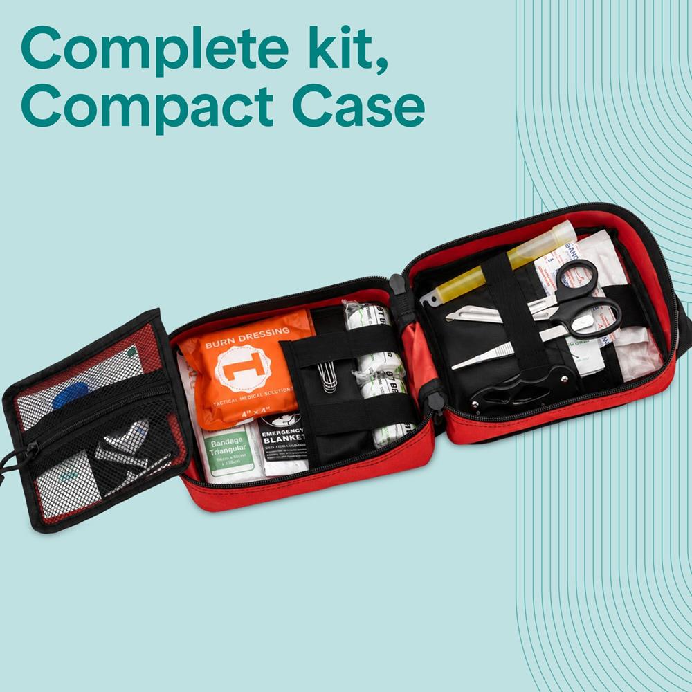Serenelife Erste Hilfe Set Survival Kit Rot SLSRVLKTFARD